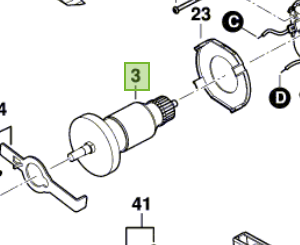 Inducido para Sierra Skil 5301 / 1604010B4S