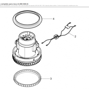 Motor / Turbina de aspiración para Karcher WD2 / WD3 / 4.490-000.0