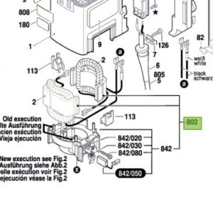 Estator para GSH 11E (11316) Bosch / 1607000C3V