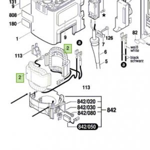 Estator para GSH 11E (11C16) Bosch / 1619P12250