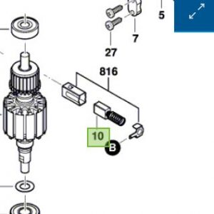 Juego de carbones para Lijadora Bosch GSS 140 / 160432117D