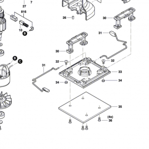 Base acolchada, sin base plástica Bosch para GSS 140 / 1600A014L4