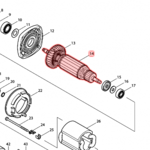 Inducido para Esmeril Makita 9564PVC / 515228-2