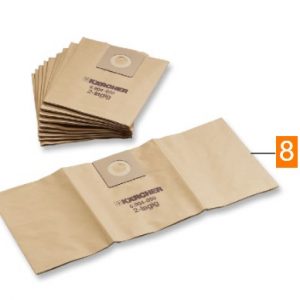 Kit filtro de papel Karcher para aspiradora NT585 – NT15/1 (10 unidades) / 9.303-359.0
