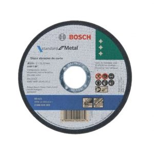 Disco de corte Bosch 41/2″, 115mm, Standard delgado 1.0mm CAJA 50 unidades / 2608619383