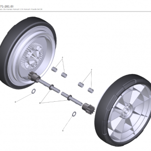Set ruedas para barredora karcher S6 / 4.071-281.0